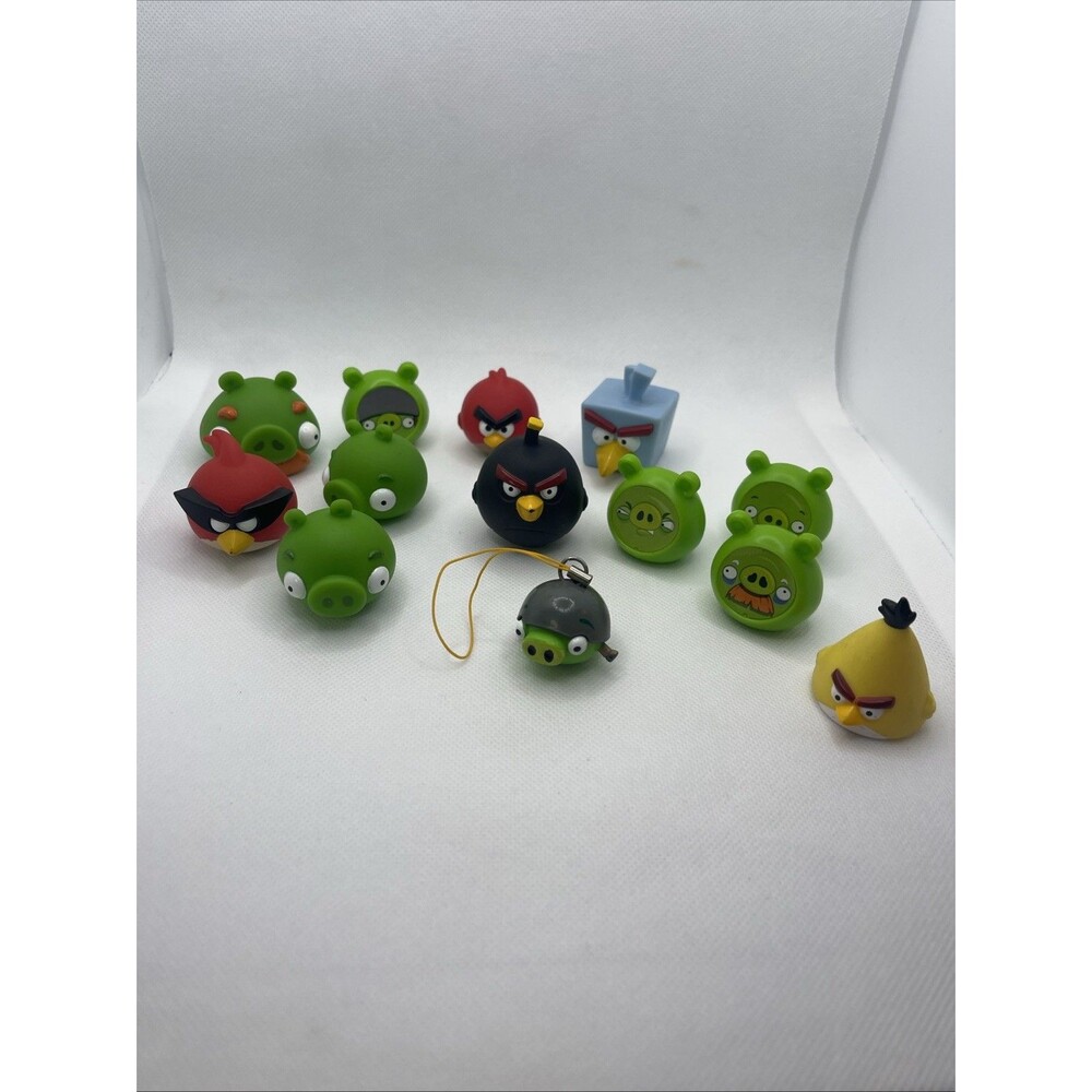Angry Bird Figures Game Pieces Toys 13 Piece Mixed Lot